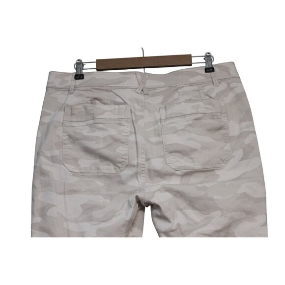 Democracy Absolution Jeans Size 16 Beige Cream Camo Straight Ankle Stretch Denim - Picture 8 of 12